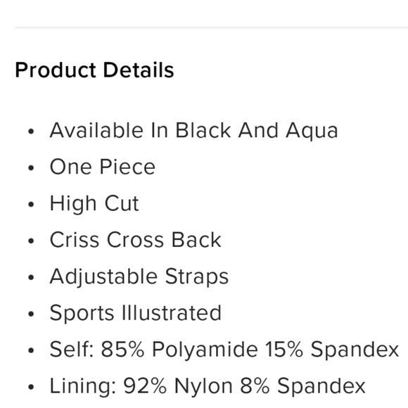 NWT Women's Sports Illustrated One Piece Swimsuit - Picture 9 of 10